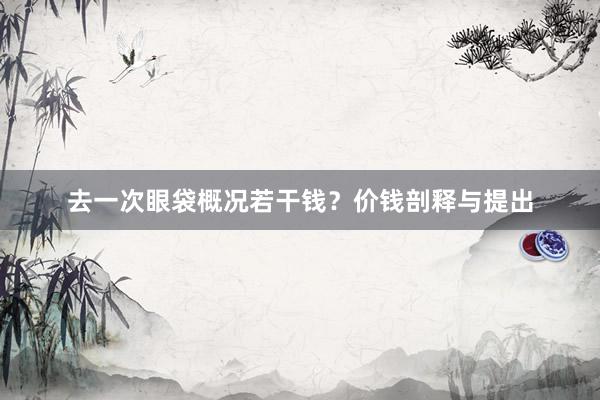 去一次眼袋概况若干钱？价钱剖释与提出